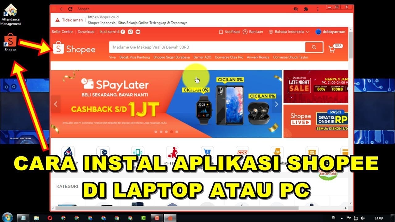 Cara Install Aplikasi Shopee di Laptop atau PC Tanpa Emulator