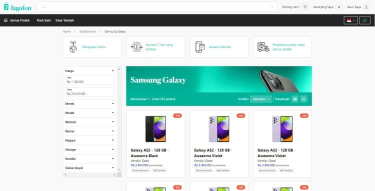8 Rekomendasi Situs Jual Handphone Murah Terpercaya di Android