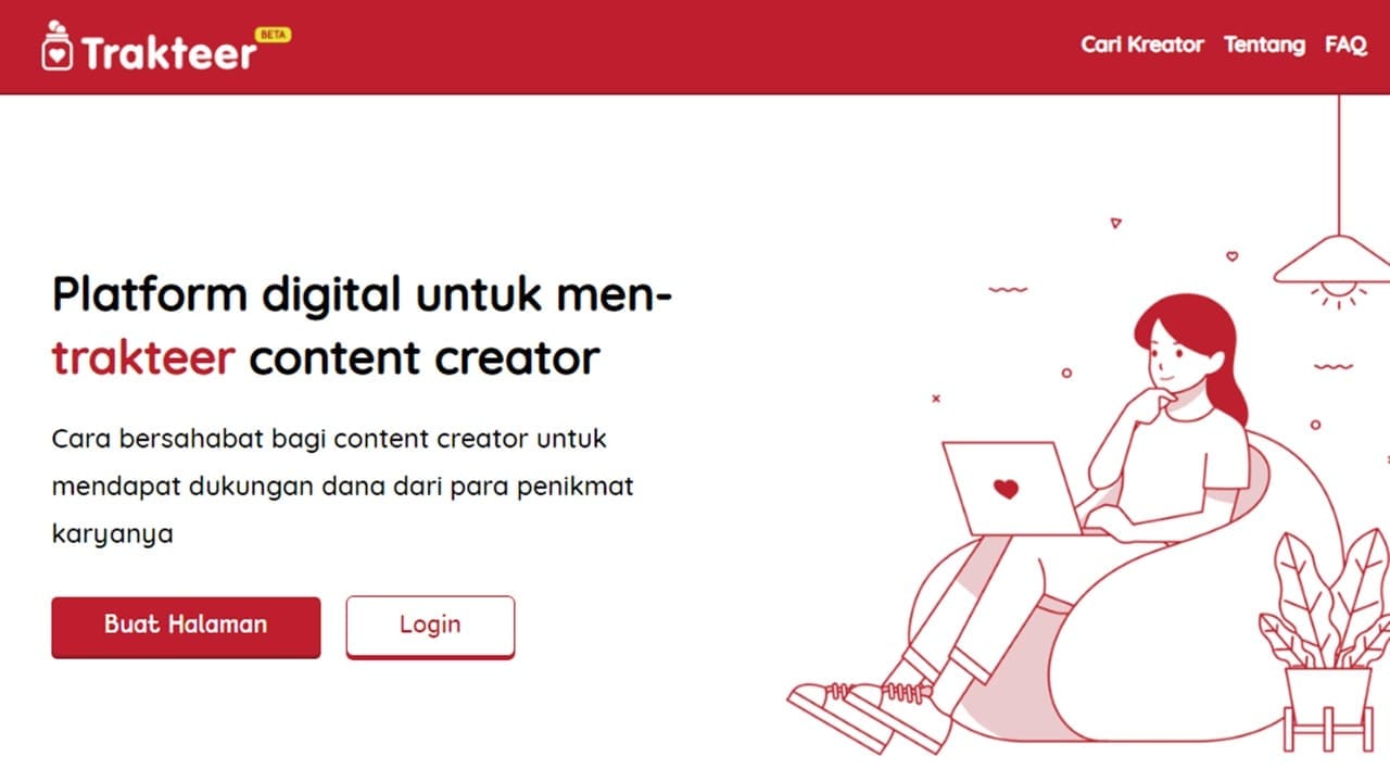 Cara Gabung di Aplikasi Trakteer Bagi Konten Kreator untuk Peroleh Dukungan