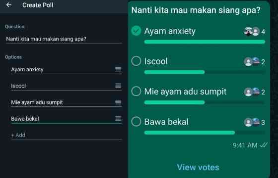 Mau Mengumpulkan Pendapat Orang? Pakai Fitur Polling WhatsApp Aja!