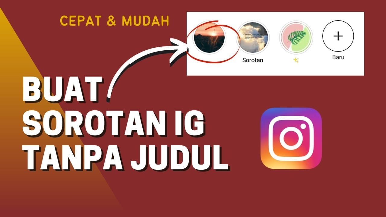 Cara Menghilangkan Judul Highlight IG Instagram Jadi Kosong