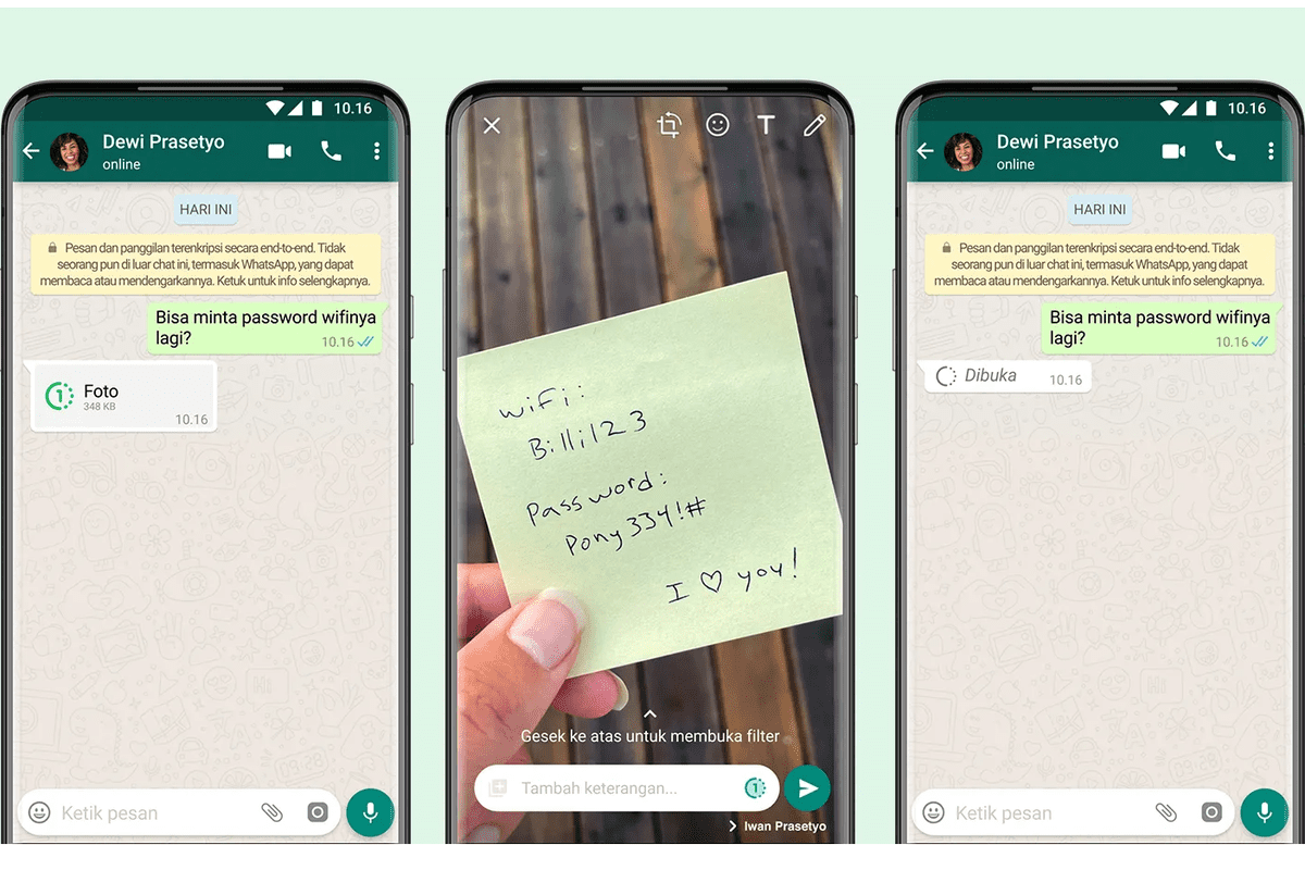 Cara Melihat Ulang Foto WhatsApp yang Dikirim dengan Fitur Sekali Lihat