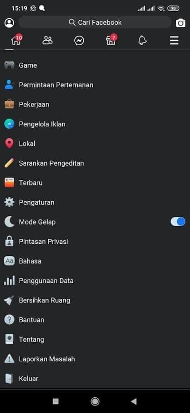 Kabar Gembira Buat Pengguna Facebook Lite! Ini Trik Nyalakan Mode Malam Facebook Lite!