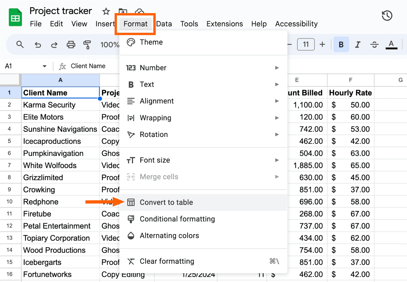 Cara Simpel Membuat Tabel Data Pada Google Sheets  