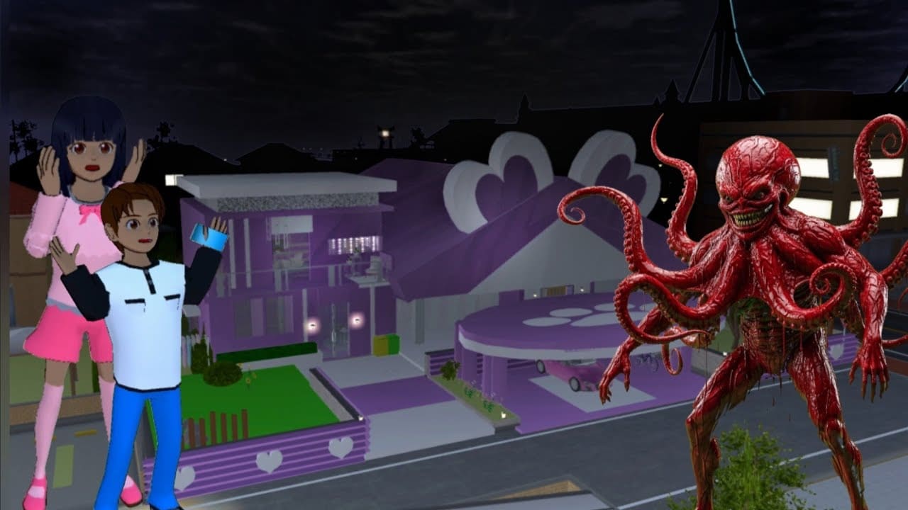 Misi Octopus Sakura School Simulator: Berani Lawan Robot Gurita Raksasa?