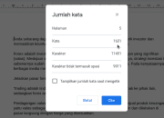 Cara Cek Jumlah Kata di Google Docs, Gampang Banget!