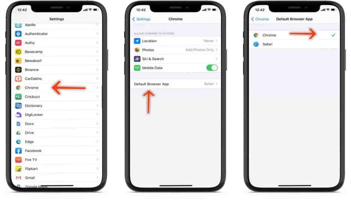 Cara Ubah Settingan Browser Default di iPhone